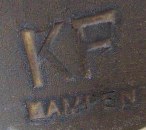 Klaas Fenne de Leeuwe - Vaas met bruin stroomglazuur kopen? Bied vanaf 1!