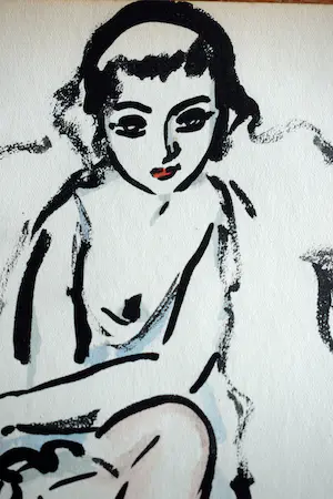 Kees van Dongen - Pochoir - Jeune Femme avec Chien kopen? Bied vanaf 1250!