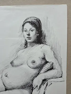 Aat Veldhoen - Naakt. Portret vrouw. kopen? Bied vanaf 49!