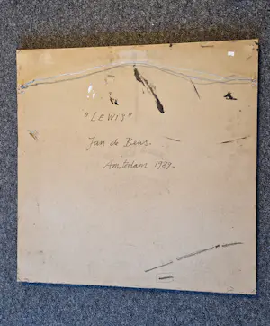 Jan de Beus - Groot pasteus geschilderd olieverf op doek "Lewis" - kopen? Bied vanaf 445!