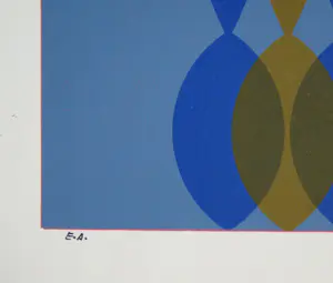 Dordevic Miodrag - Kinetische compositie - 1967 - Originele zeefdruk - Handgesigneerd kopen? Bied vanaf 100!
