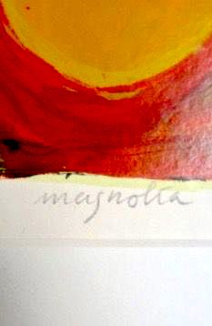 Jan van Delft - Magnolia - In mooi passe-partout en in houten Barth lijst kopen? Bied vanaf 1!