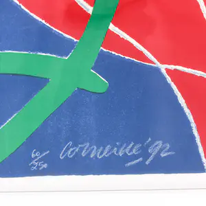 Corneille - Olympic Centennial- grote zeefdruk - 1992 - ingelijst kopen? Bied vanaf 495!