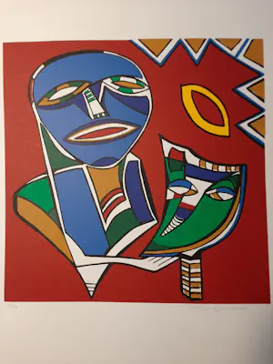 Maartje Wijngaarden - Originele zeefdruk op papier - Oplage 50 ex Titel: Afrika II kopen? Bied vanaf 35!