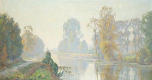 Johan Meijer - Olieverf op doek, Herfstmorgen - Ingelijst kopen? Bied vanaf 300!