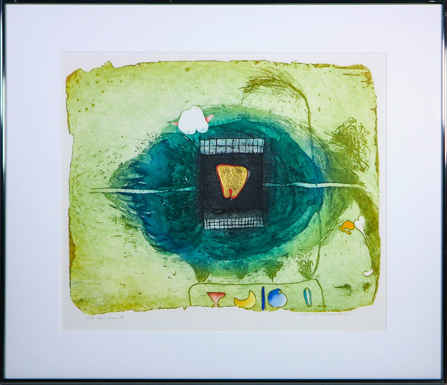 Michel van Overbeeke - Kleurets op papier, Love game II - Ingelijst kopen? Bied vanaf 80!