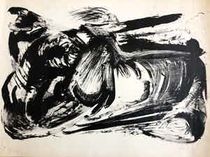 Wessel Couzijn - Pavof zwart wit lithografie verkocht voor € 60!