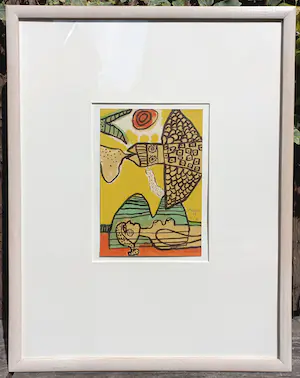 Corneille - Femme et oiseau, litho (netjes ingelijst) kopen? Bied vanaf 250!