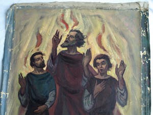 Klaas Pijlman - Olieverf op doek , “Jezus met 2 Apostelen” – groot - ca. 1975 kopen? Bied vanaf 1!