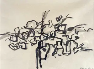 Corneille - ‘Zeer vroeg werk; gouache met Oost-Indische inkt. kopen? Bied vanaf 1350!