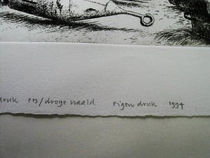 Herman Berserik - Karakteristiek Grafiek - droge naald Ets / proefdruk - "Boeien" passe partout kopen? Bied vanaf 30!