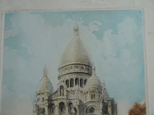 Niet of onleesbaar gesigneerd - Ets , “Sacre Coeur, Parijs” – gesigneerd kopen? Bied vanaf 10!