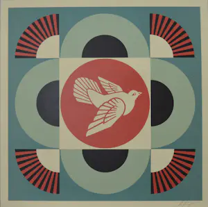 Shepard Fairey - Geometric Dove blue - Gesigneerd kaufen? Bieten Sie von 10!