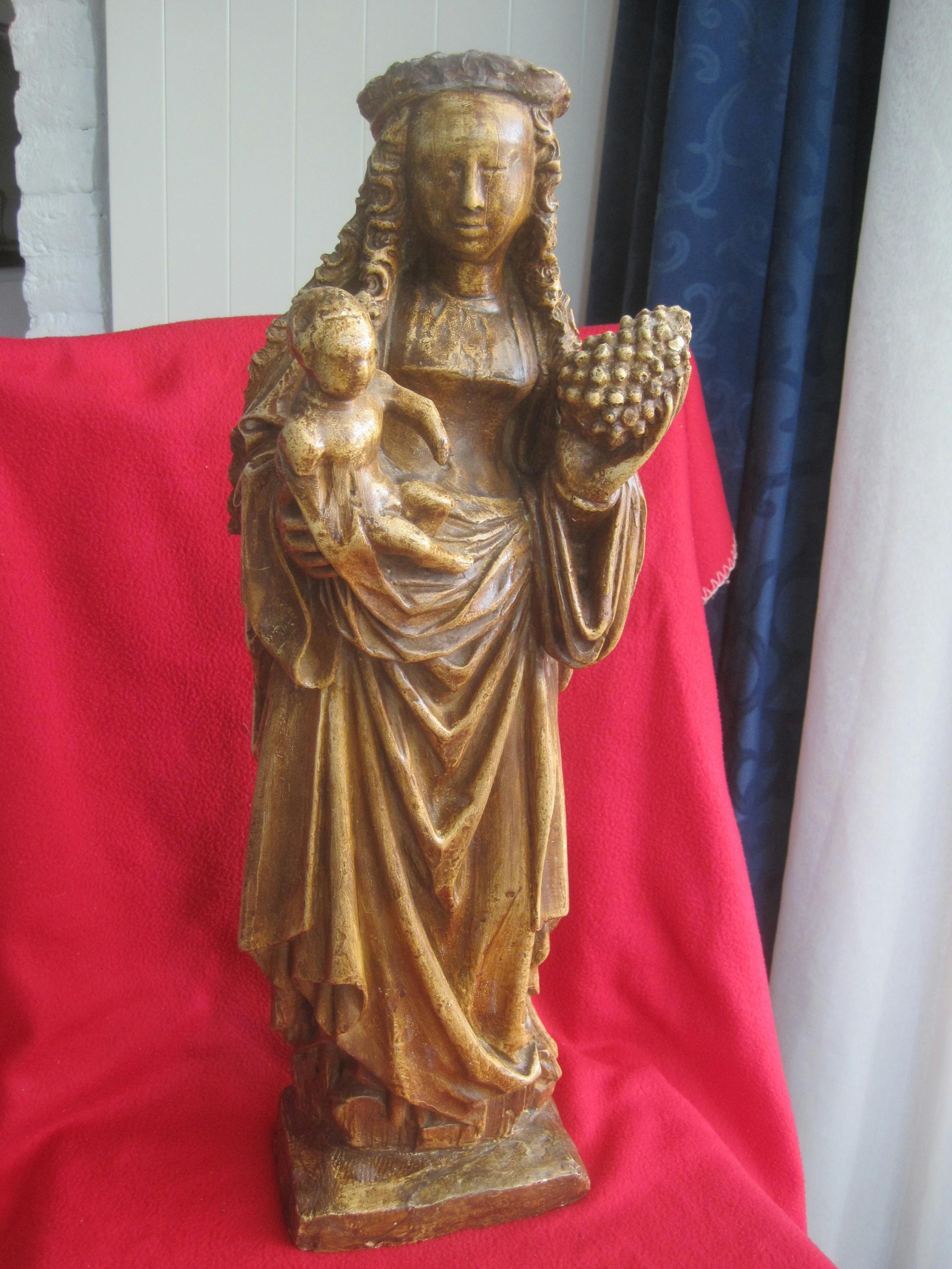 AcheterHeiligenbeeld - Onze Lieve Vrouw met de druiventros-Beschermster der bedrukten.? Enchérissez de 50!
