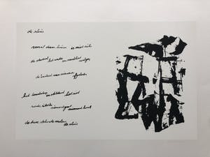 Niet of onleesbaar gesigneerd - Serie van zes zeefdrukken en zes gedichten kopen? Bied vanaf 1!