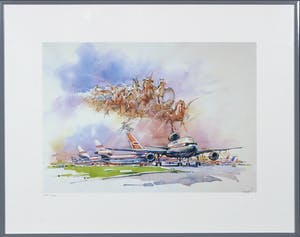 Nenad V. Karpov - Gelande vliegtuig - Ingelijst kopen? Bied vanaf 1!
