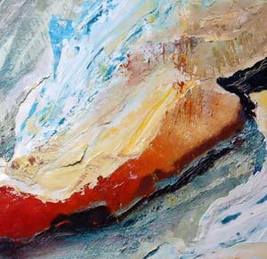 Niet of onleesbaar gesigneerd - Abstracte compositie gemengde techniek kopen? Bied vanaf 1!