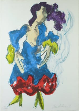 Jan Sierhuis - Litho, Z.T. (Flamenco) - Ingelijst (Groot) kopen? Bied vanaf 50!