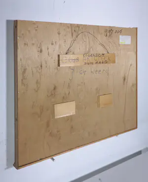 Jan de Weerd - Gemengde techniek/ collage op paneel, Zonder titel kopen? Bied vanaf 80!