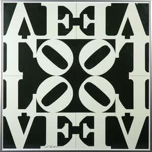 Robert Indiana - Gesigneerde druk, Love - Ingelijst verkocht voor € 1!