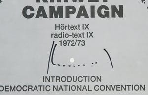 Ferdinand Kriwet - Campaign Hörtext IX / Radio-Text IX 1972/1973 kopen? Bied vanaf 1!