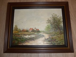 Cor Quax - Olieverf op doek, Landschap kopen? Bied vanaf 30!