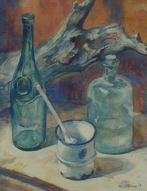 Klaas Pijlman - Aquarel , Stilleven – gesigneerd & ingelijst – Groot - 1963 kopen? Bied vanaf 75!