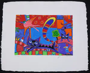 Michiel Molenaar - Lot van 5 zeefdrukken op geschept papier, Dieren kopen? Bied vanaf 100!