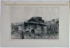 Peter Teeling - droge naald ets - Strand - 288-B kopen? Bied vanaf 20!