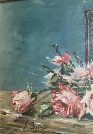 Niet of onleesbaar gesigneerd - Europese school - stilleven en bloemen kopen? Bied vanaf 1!