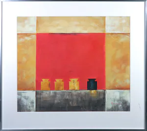 Berend Pasman - Acryl op canvasboard, Zonder titel - Ingelijst kopen? Bied vanaf 35!