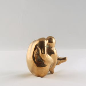 Wim Jonker - Brons, Ineengedoken figuur kopen? Bied vanaf 70!