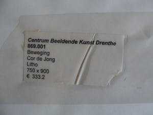 Cor de Jong - Litho. Titel, "Beweging ". kopen? Bied vanaf 35!
