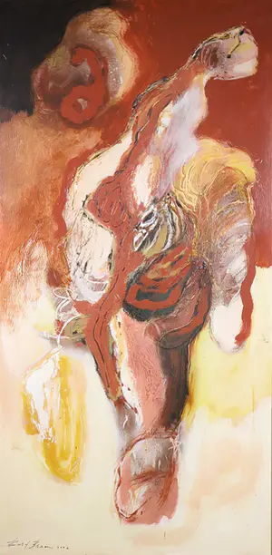 Bert Braam - Acryl op paneel, Zonder titel - Ingelijst (Groot) kopen? Bied vanaf 100!