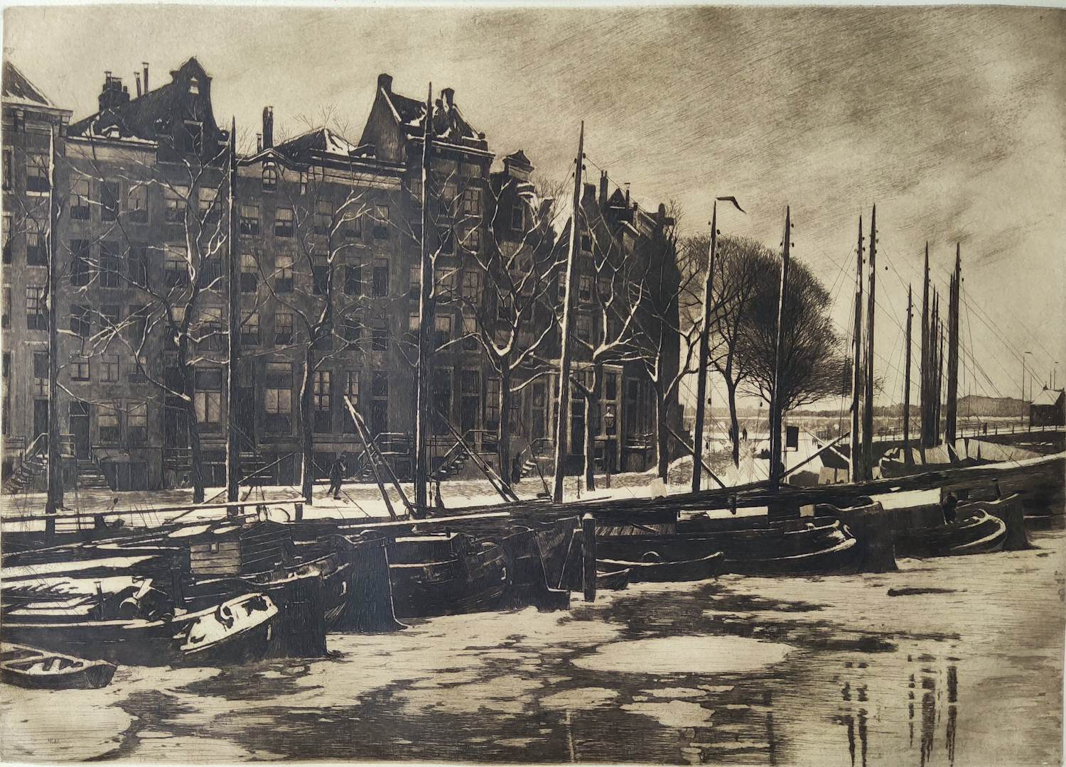 Willem Witsen - Binnenkant met sneeuw (Amsterdam) kopen? Bied vanaf 695!
