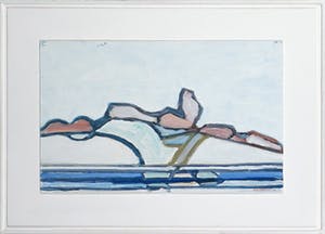 Paul Overhaus - Olieverf op board, Waddenzee - Ingelijst kopen? Bied vanaf 1!