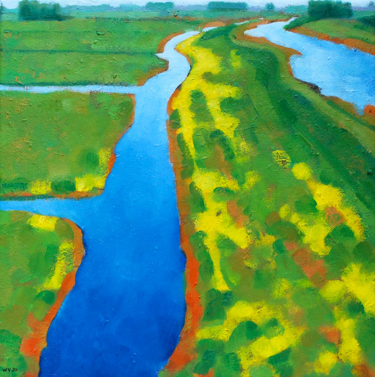 Willem Visser - Polderlandschap langs de Enkele Wiericke kopen? Bied vanaf 90!