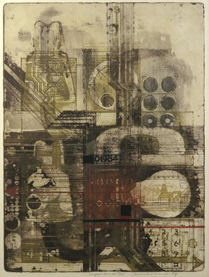 Anne Huitema - Kleurenets, Elementen uit de elektriciteitsvoorziening - Ingelijst kopen? Bied vanaf 1!