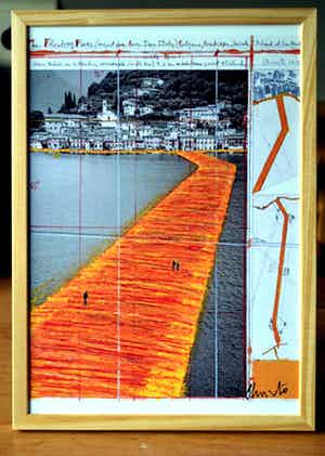 Christo - Floating Piers handgesigneerde print verkocht voor € 75!