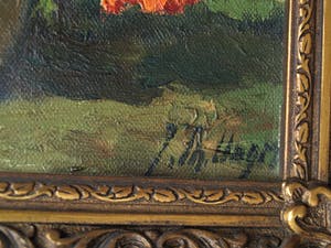 Niet of onleesbaar gesigneerd - Olieverf op doek , Bloemstilleven – gesigneerd & ingelijst - oud kopen? Bied vanaf 1!