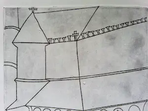 Ben Nicholson - Ets - Fragment of Tuscan Cathedral - Galerie Beyeler Estate Edition - 1965 kopen? Bied vanaf 50!