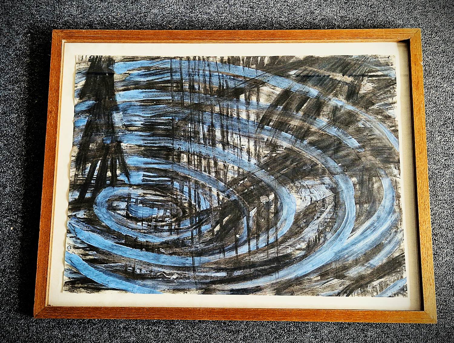 Frank van Hemert - Grote gemengde techniek (pastel, aquarel) 1984 - Documenta Kassel verkocht voor € 184!