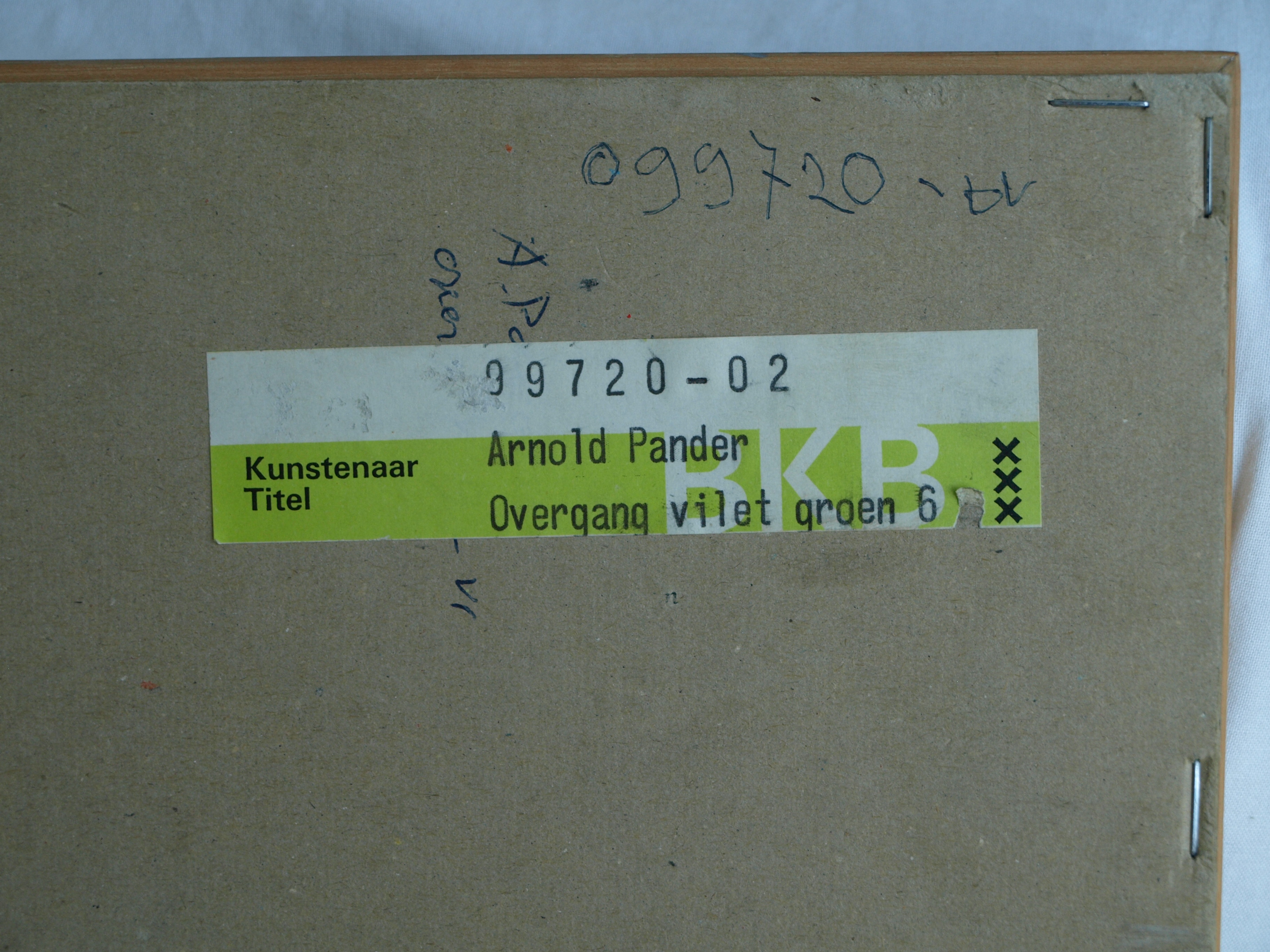 Arnold Pander - Tekening , Overgang van violet naar groen - ingelijst – 1976 kopen? Bied vanaf 1!