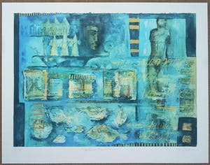 Anne Rensen - Neptunus’ nachtmerrie, zeefdruk kopen? Bied vanaf 35!