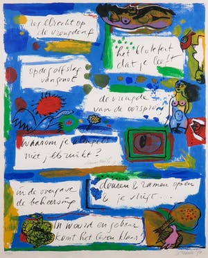 Corneille - Zeefdruk, Zienderogen gaat de wereld open - Ingelijst (Groot) kopen? Bied vanaf 250!