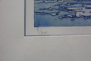 Jan Montyn - Ingelijste ets: Tempelbloemen aan de Mekong - 1985 kopen? Bied vanaf 125!
