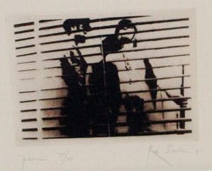 Rob Scholte - Ingelijste ets: Jaloezie - 1994 kopen? Bied vanaf 150!