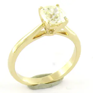 14k geel gouden ring met Bolsjewiek geslepen diamant tot. 1.50ct – K/L - SI kaufen? Bieten Sie von 2600!