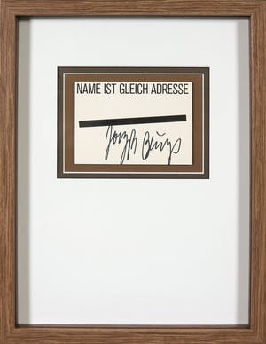 Buy Joseph Beuys - Gesigneerde postkaart - Name ist gleich Adresse? Bid from 1!