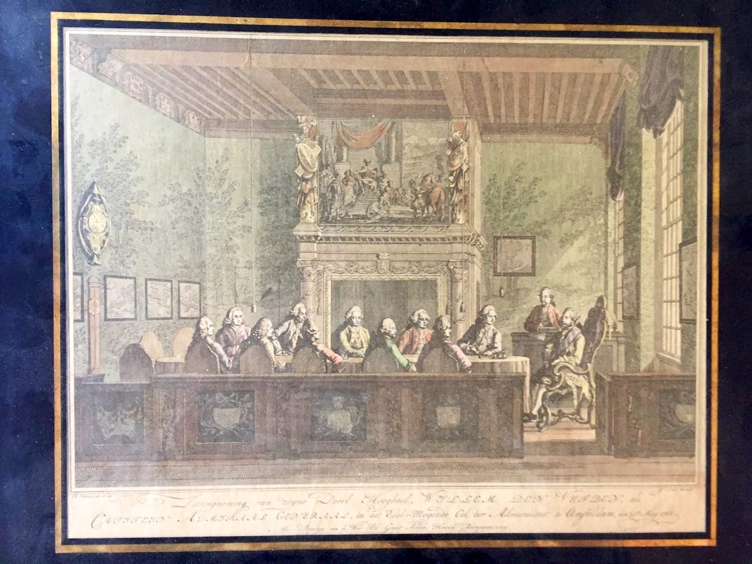 Reinier Vinkeles - Bijeenkomst van de Admiraliteit te Amsterdam - Kopergravure verkocht voor € 80!